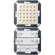 Внутренняя квартирная аудиостанция hand free скрытого монтажа Gira System 55 Крем глянцевый