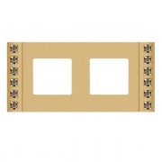 Рамка на 2 пост, гор/верт. с кристаллами, цвет real gold