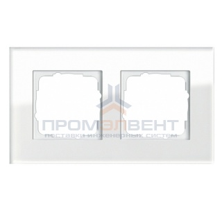 Рамка 2-ая Gira Esprit Белое стекло