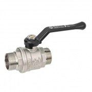 Кран шаровой полнопроход Bugatti Oregon 325 - 3/4" (НР/НР, PN40, ручка-рычаг черная)