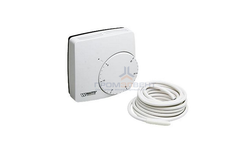 Термостат комнатный WATTS WFHT-DUAL (с датчиком пола, для сервоприводов 22C и 26LC - 230В, Н.О- Н.З)