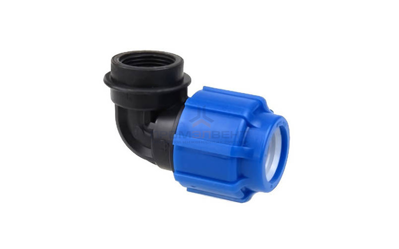 Переход на внутреннюю резьбу угловой Политэк - 20 x 3/4