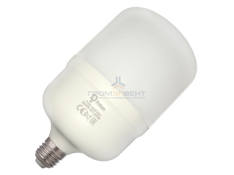 Лампа светодиодная FL-LED T100 30W 4000К 220V-240V 2800lm E27 (+ переходник E40) белый свет