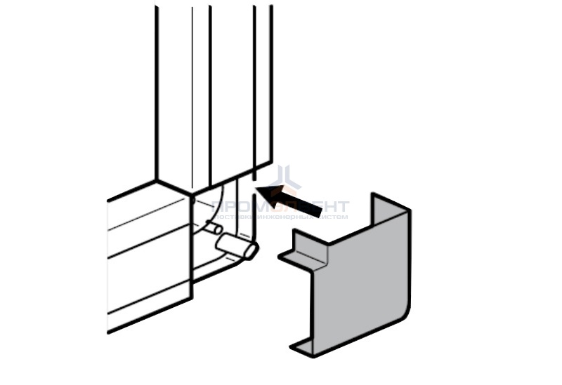 Плоский угол 16x16мм Legrand METRA