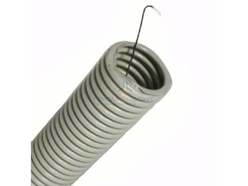 Труба ПВХ гофрированная DKC д.16мм, лёгкая с протяжкой, цвет серый [бухта 100м]