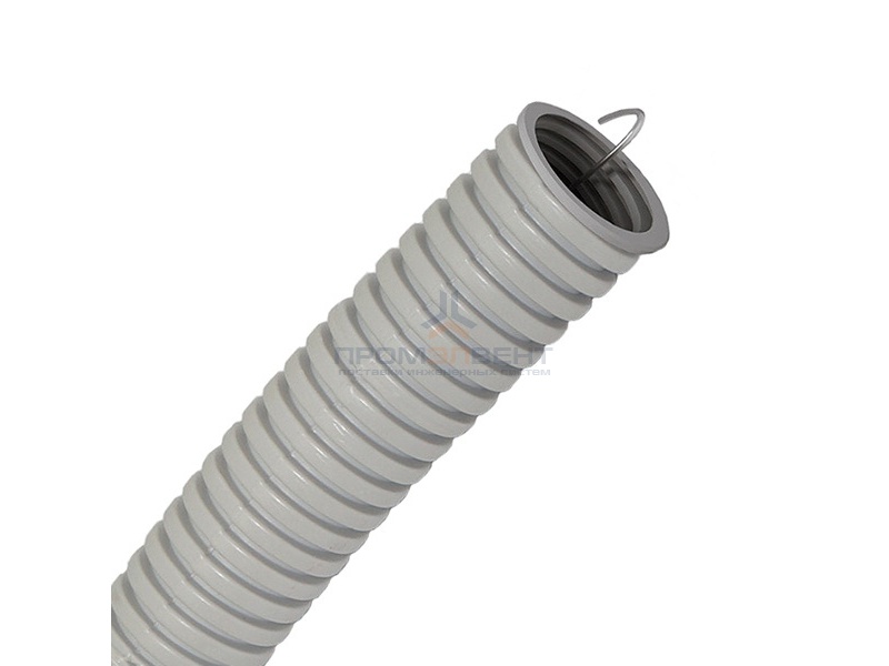 Труба гофрированная ПВХ d25мм с протяжкой [бухта 50м]