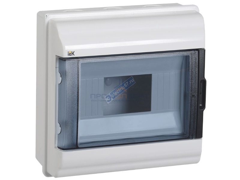 Бокс влагозащищенный КМПн-9 IP55 на 9 модулей навесной пластиковый с прозрачной дверкой ИЭК