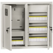 Щит металлический  ЩУРв-3/48зо-1 36 УХЛ3 IP30 на 3-фазный счетчик и 48 модулей встраиваемый ИЭК