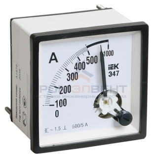 Амперметр Э47 1000/5А кл. точн. 1,5 96х96мм